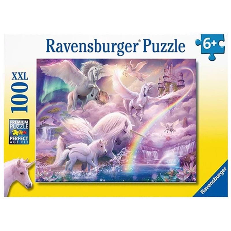 Bộ Xếp Hình Ravensburger Puzzle Unicorn Pagasai RV129799 (100 Mảnh Ghép)