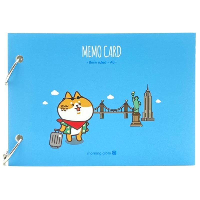 Memo Card Morning Glory Character A6 83315 - Màu Xanh Da Trời