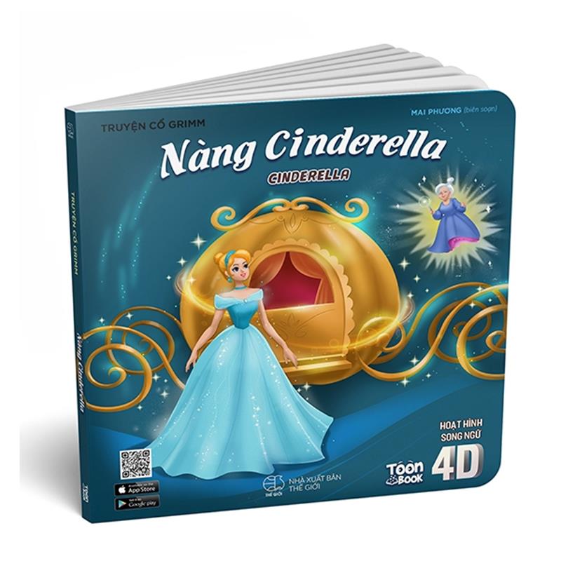Sách Hoạt Hình Song Ngữ 4D - Nàng Cinderella - Cinderella