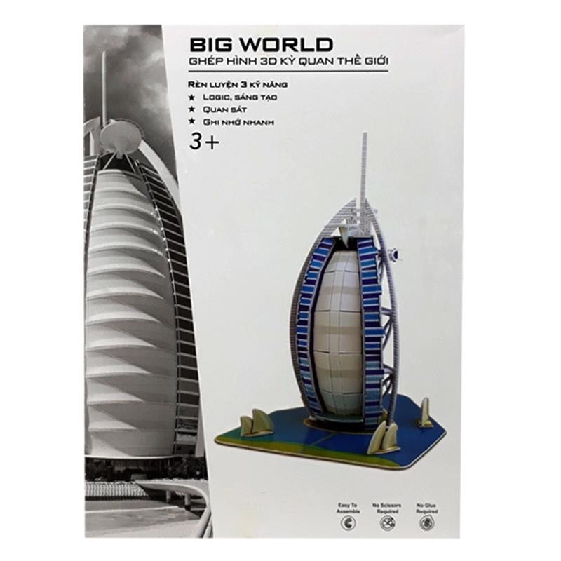 Xếp Hình 3D Kỳ Quan Thế Giới Tháp Cánh Buồm Big World