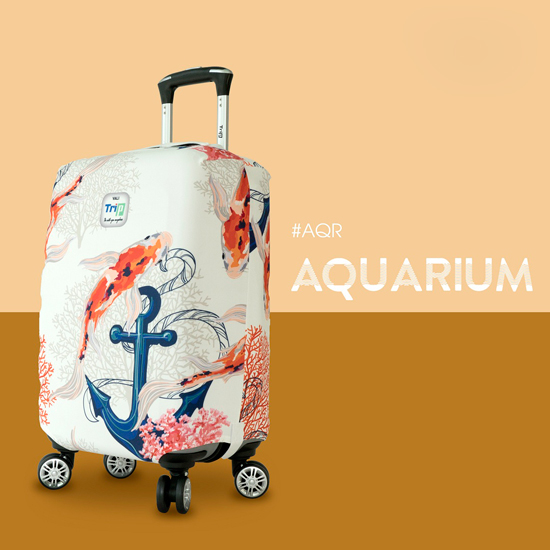 Áo trùm vali thun co giãn 4 chiều TRIP Aquarium size L