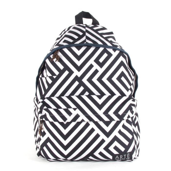 Ba lô Arte School bag - Khối trắng đen - 150000491P00