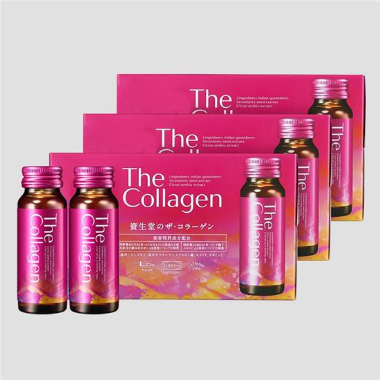 [Bán chạy nhất] 3 Hộp Nước Uống Làm Đẹp The Collagen Shiseido dạng nước (30 lọx50ml)