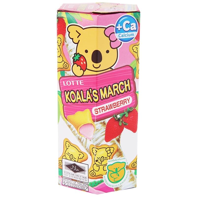 Bánh Gấu Lotte Koala’s March Kem Dâu 37g 