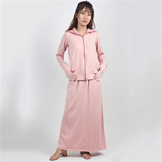 Bộ áo khoác váy nữ chống nắng thun lạnh Phúc An 4052_ruocNhat