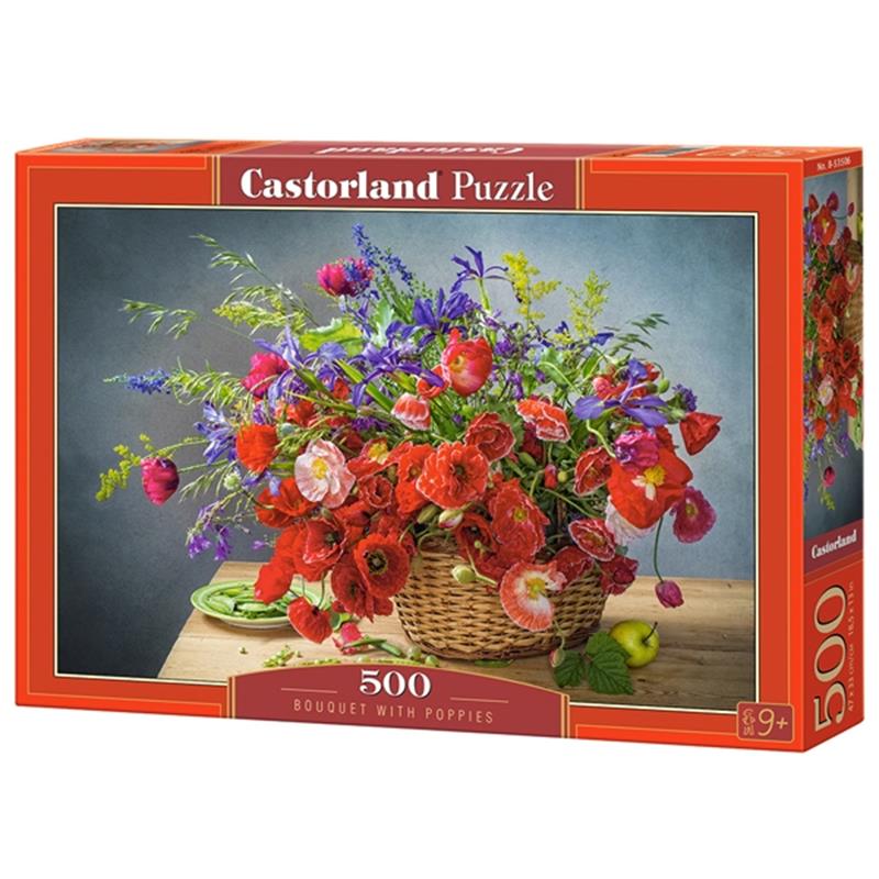 Bộ Xếp Hình Castorland B-53506 - Bouquet With Poppies (500 Mảnh Ghép)