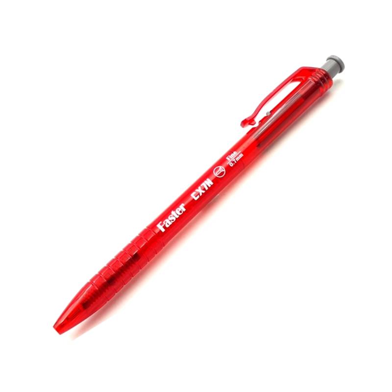 Bút Bi Faster Retractable 0.7mm BP-CX-7N - Mực Đỏ