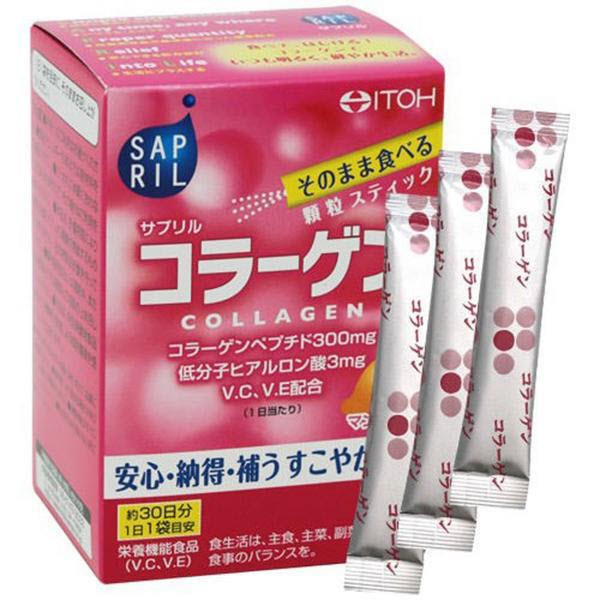 Collagen dưỡng trắng da 30 thanh Itoh Sapril Collagen