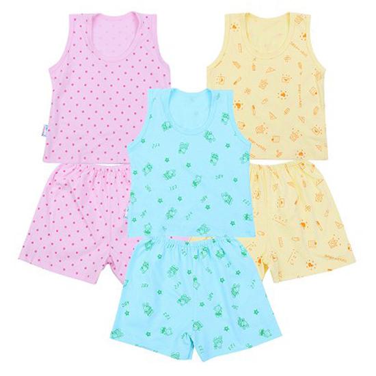 COMBO 3 bộ ba lỗ in họa tiết 3 màu pastel mihababy BN29 - SIZE 3