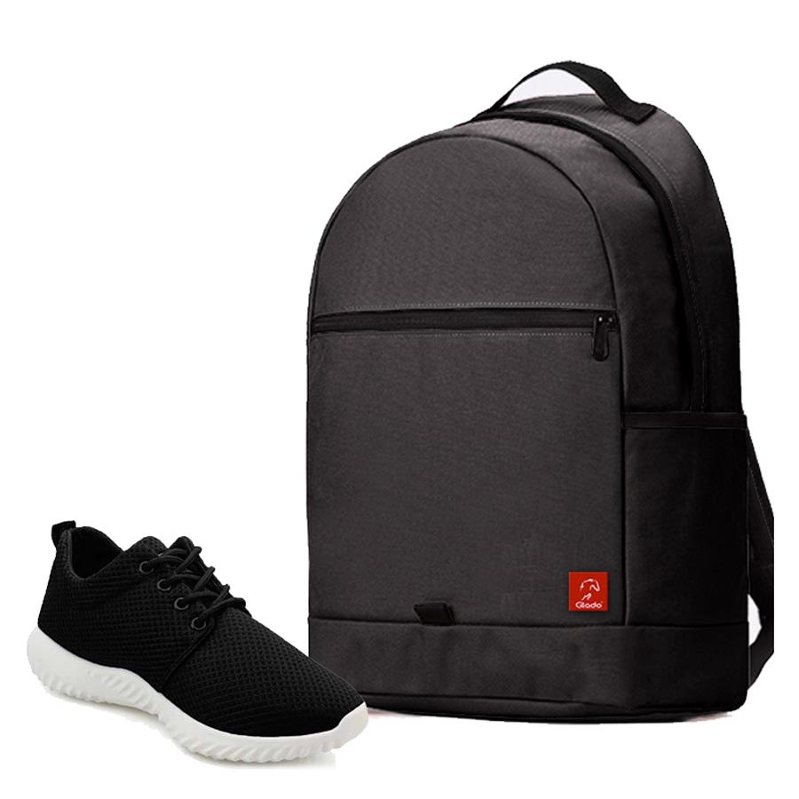 Combo Balo Glado Classical BLL006BA màu đen và Giày Sneaker unisex GS062BA -màu đen - CB186BA