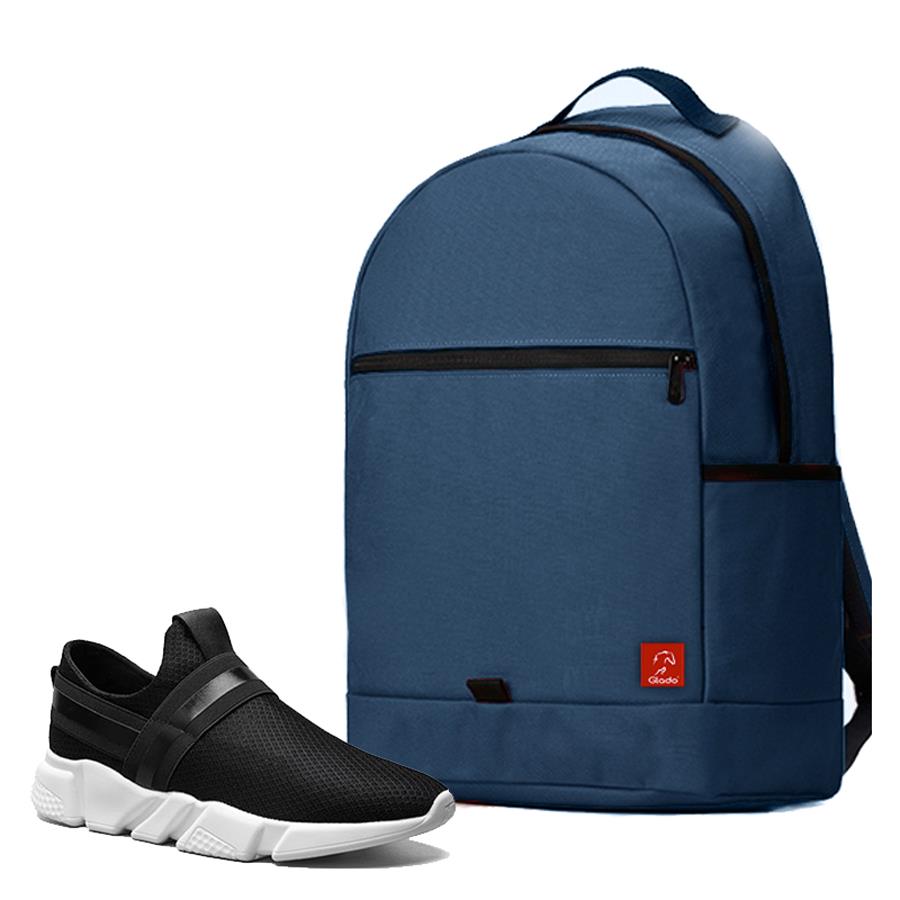 Combo Balo Glado Classical BLL006BU màu xanh dương và Giày Sneaker nam GS084BA màu đen - CB197BA