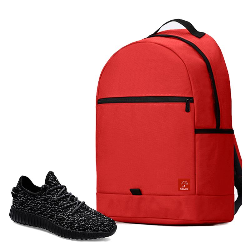 Combo Balo Glado Classical BLL006RE màu đỏ và Giày Sneaker nam GS011BA màu đen - CB213BA