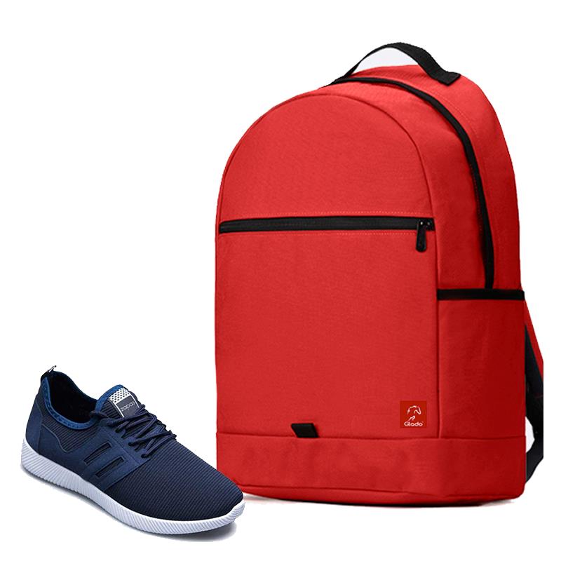 Combo Balo Glado Classical BLL006RE màu đỏ và Giày Sneaker nam GS068BU màu xanh - CB215BU