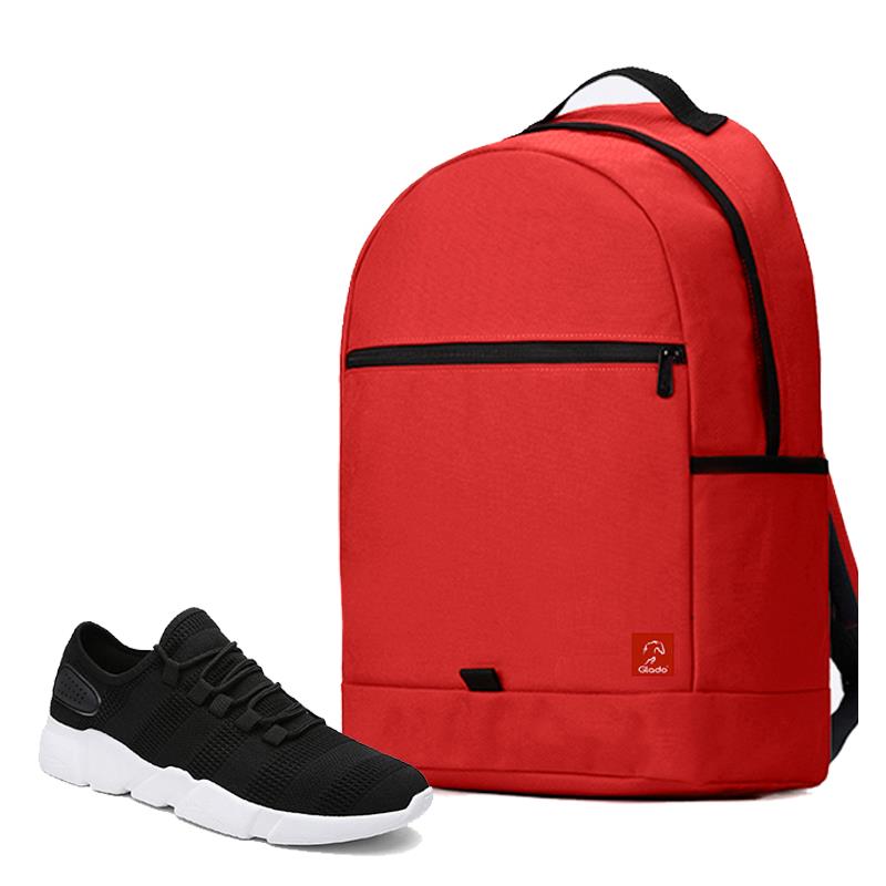 Combo Balo Glado Classical BLL006RE màu đỏ và Giày Sneaker nam GS081BA màu đen - CB217BA