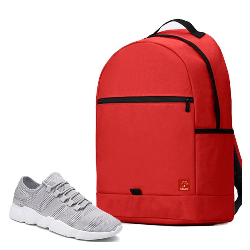 Combo Balo Glado Classical BLL006RE màu đỏ và Giày Sneaker nam GS081GR màu xám - CB217GR
