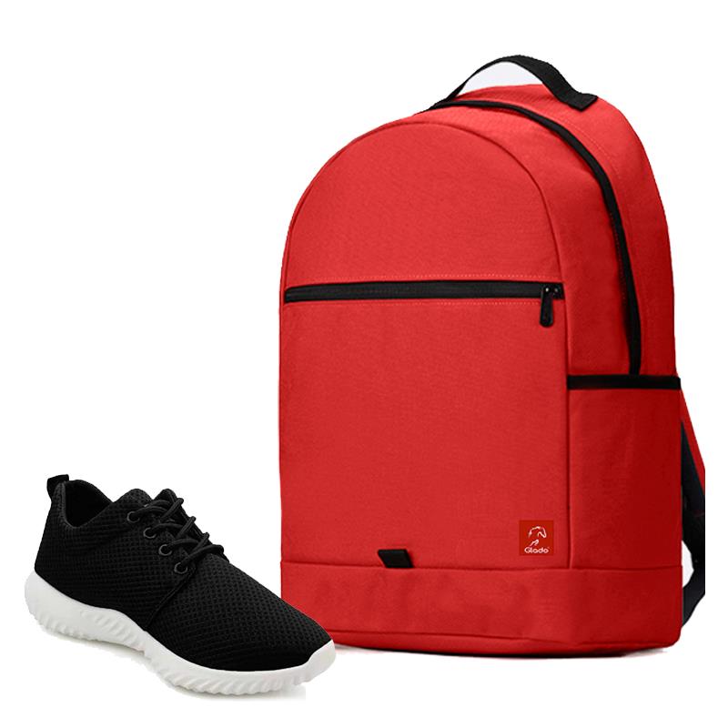 Combo Balo Glado Classical BLL006RE màu đỏ và Giày Sneaker unisex GS062BA màu đen - CB214BA