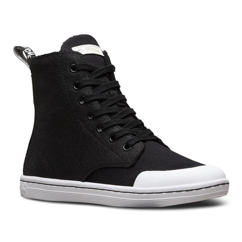 Giày boot unisex Hackney II Black White cổ cao Dr.Martens AA88_B.WHITE_F16