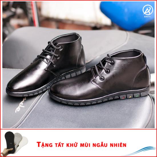 Giày Chukka boot cổ lửng màu đen nhám - M443 + Tặng tất khử mùi