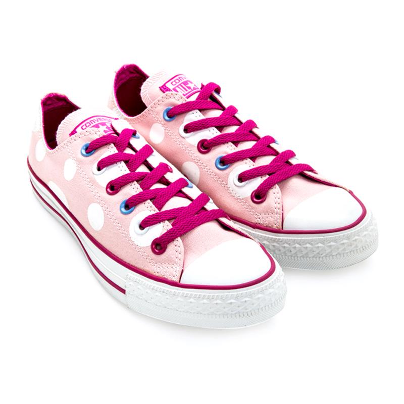 Giày Converse nữ hồng chấm bi trắng - 544078C