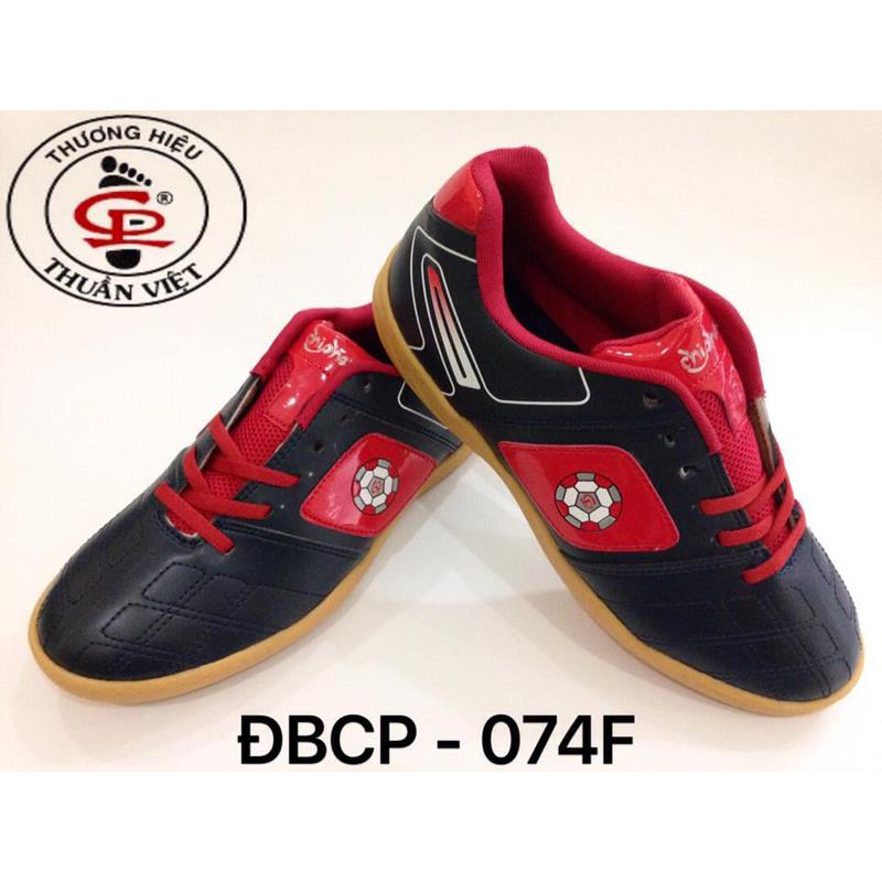 Giày đá banh Chí Phèo màu navy - đỏ ĐBCP - 074F