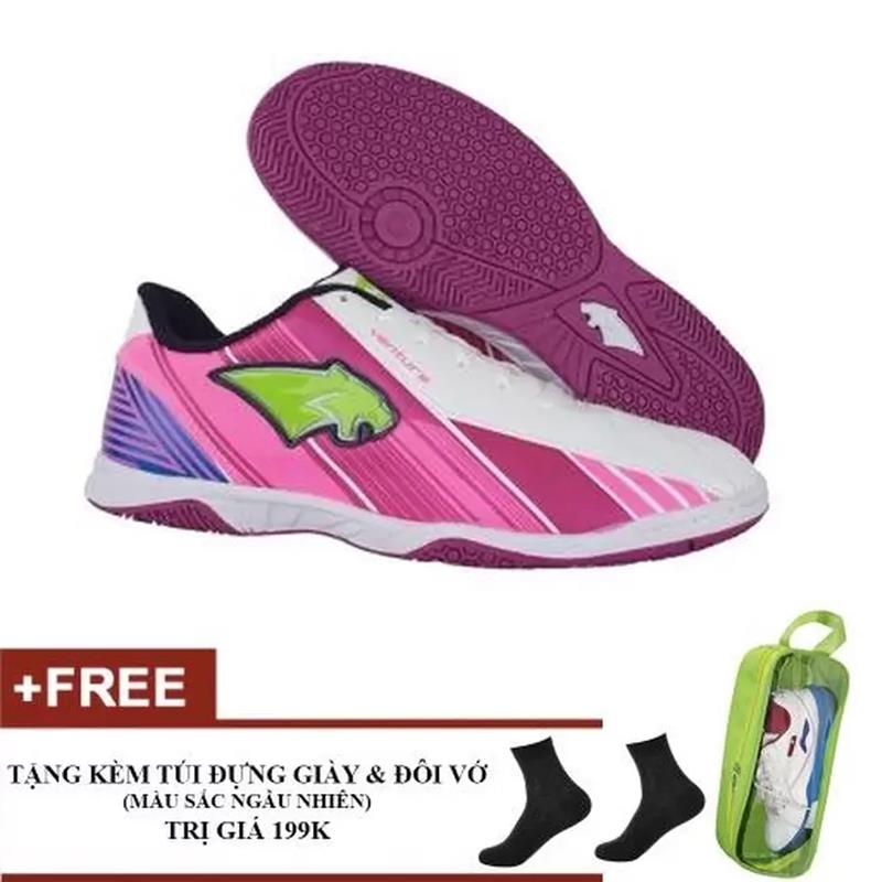 Giày đá bóng PAN Venture Thái Lan (Tặng túi đựng giầy + 1 đôi vớ) SportSlink - Đế tím - GIAY_PAN_TIM