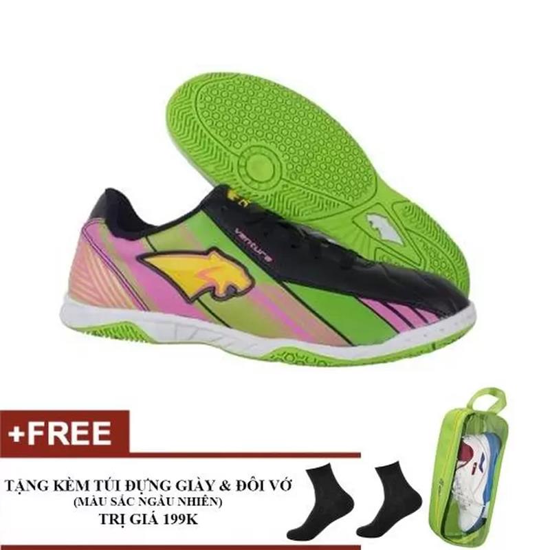 Giày đá bóng PAN Venture Thái Lan (Tặng túi đựng giầy + 1 đôi vớ) SportSlink - Đế Xanh lá - GIAY_PAN_XANHLA