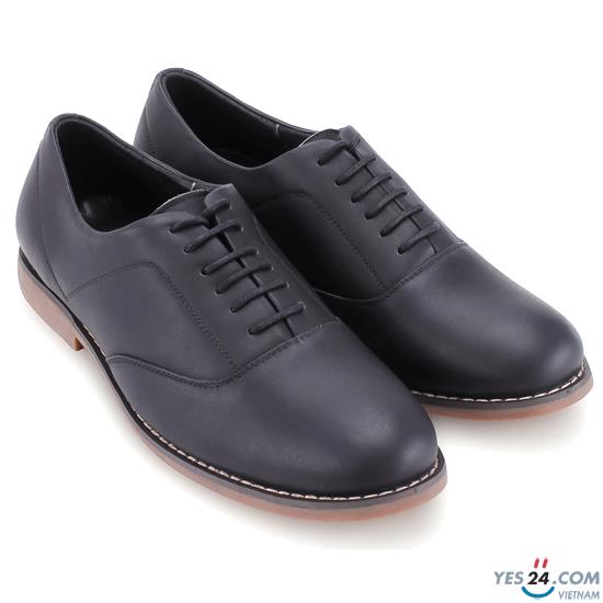 Giày nam Huy Hoàng thời trang cột dây màu đen - HH7711