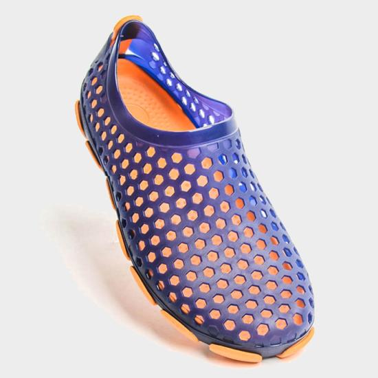 Giày nhựa đi mưa unisex Leedo Aero kiểu dáng thể thao màu xanh dương cam LD AE 103 XDC