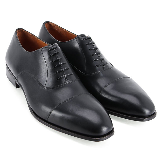 Giày oxford nam màu đen FUGASHIN BTHUAN-BLK đế rubber