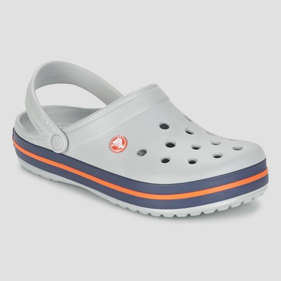 Giày sandal unisex Crocs Crocband Light Grey/Navy 887350868968