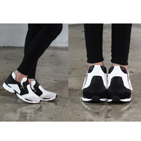 Giày Sneakers thể thao nữ Paperplanes - Đen phối trắng - PP1333B