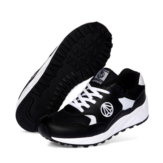 Giày Sneakers thể thao Paperplanes Unisex - Đen phối trắng - PP1348 Black White