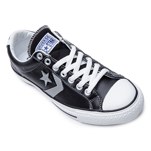 Giày Sneakers unisex Converse cột dây màu đen phối sao xám 131831C Outlet