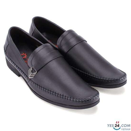 Giày tây nam Huy Hoàng đan viền màu đen - HH7708