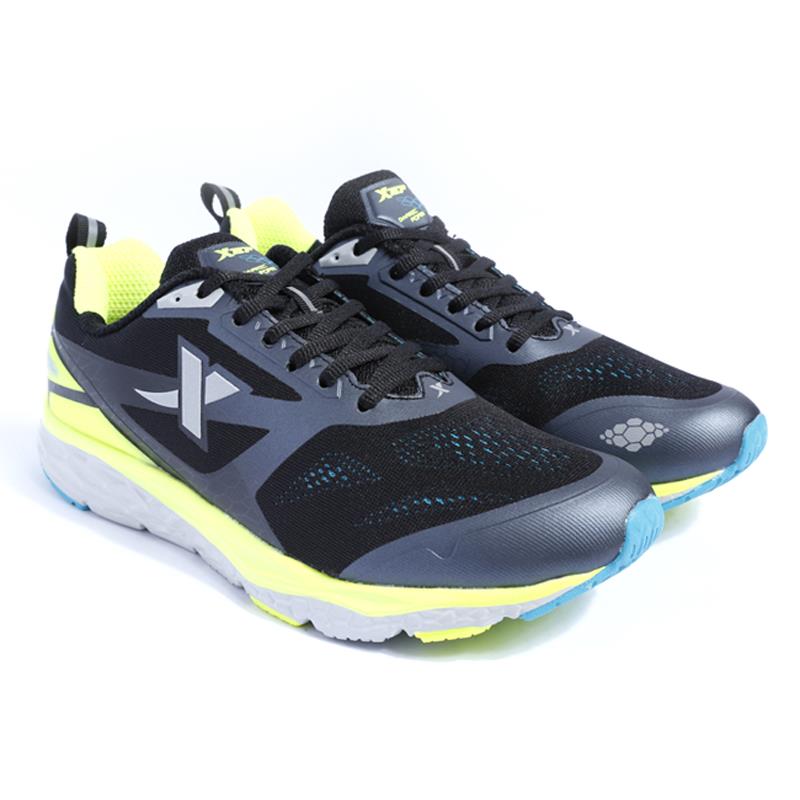 Giày thể thao nam màu đen phối xanh neon thời trang Xtep - 984119115877-1