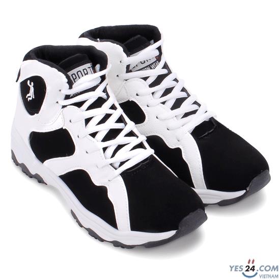Giày thể thao nam màu trắng phối đen - MNTT0081001A1
