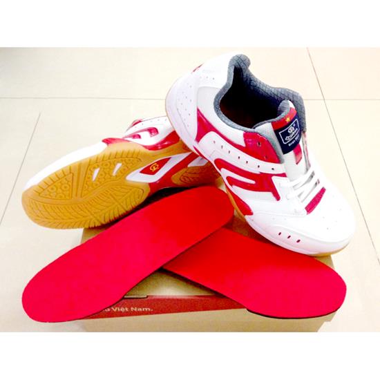 Giày thể thao nam màu trắng phối đỏ - Chí phèo - CL 025