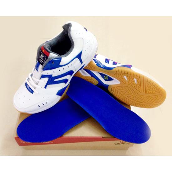 Giày thể thao nam màu trắng phối sọc xanh bích - Chí phèo - CL 025