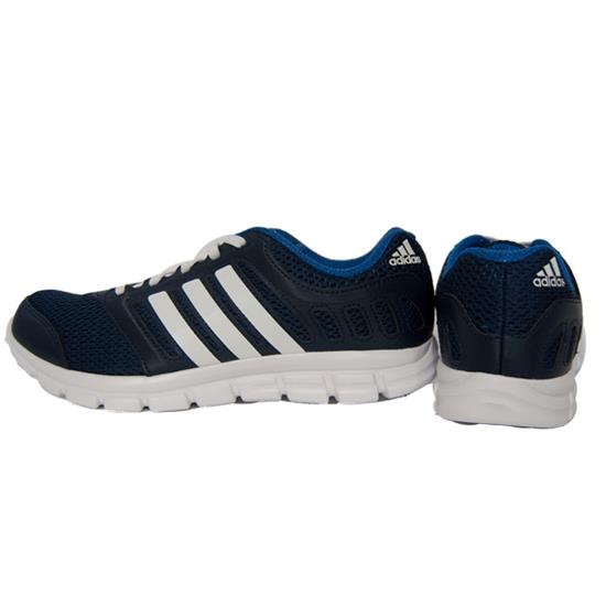 Giày thể thao running Adidas nam xanh đen sọc trắng - AD306AF5339