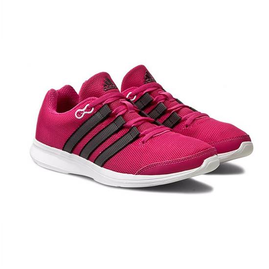 Giày thể thao running Adidas nữ hồng sọc đen - AD306AF5301