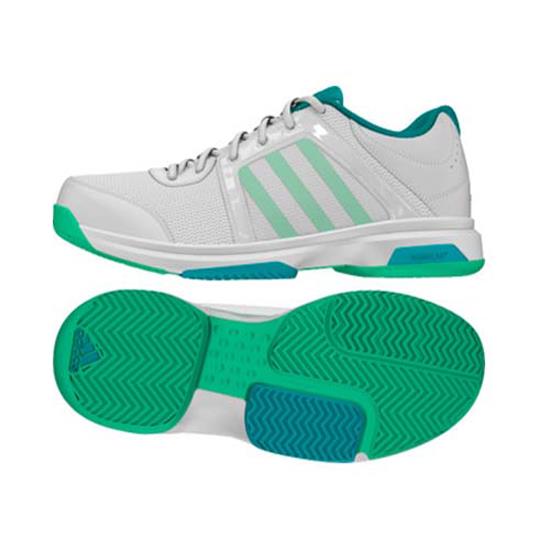 Giày thể thao tennis Adidas nữ trắng sọc xanh - AD306AF4420