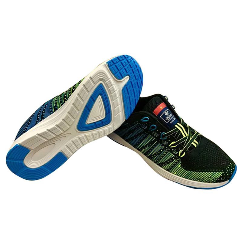 Giày thể thao Unisex Chí Phèo màu đen phối xanh chuối - RUN -  053