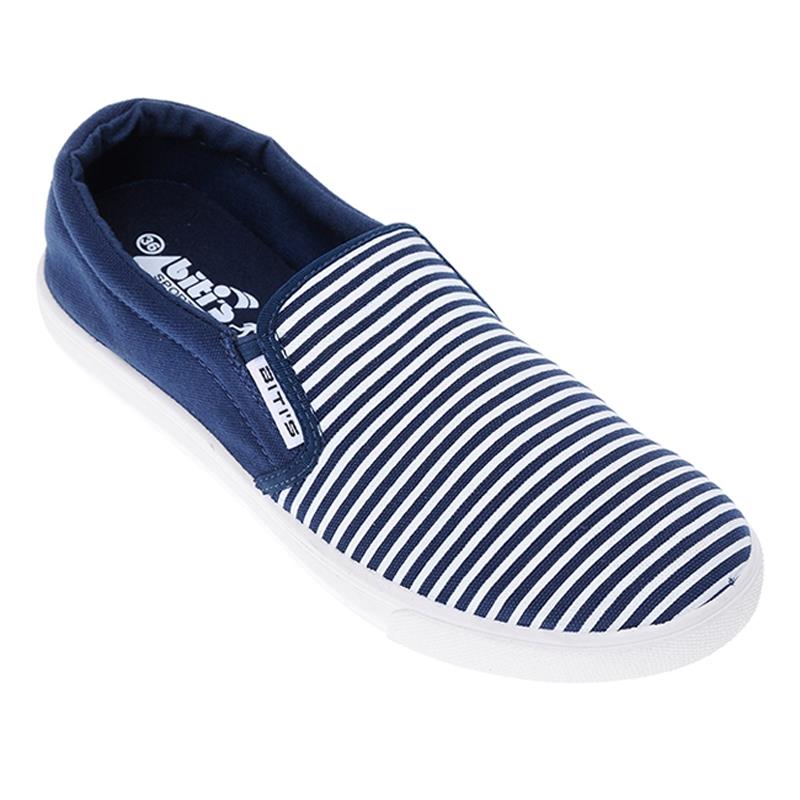 Giày vải nhựa phun thể thao Bitis nữ (Sọc trắng xanh) - DSW052900XNH