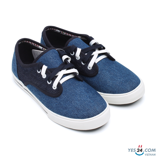 Giày vải TUVI'S nam, nữ cổ thấp có dây màu xanh jean - TVS18005-944/729