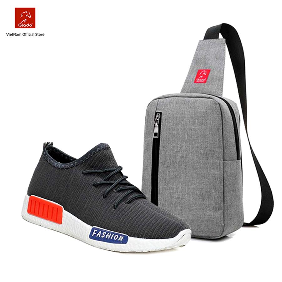 [HONEYDEAL1] Combo Túi Messenger DCG026GR và Giày Sneaker thời trang nam Zapas GS064GR - CB117GR