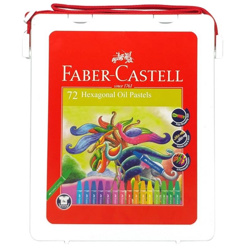 Hộp 72 Bút Sáp Dầu Kèm Chuốt - Faber-Castell 120172 (Hộp Nhựa Có Dây Xách)