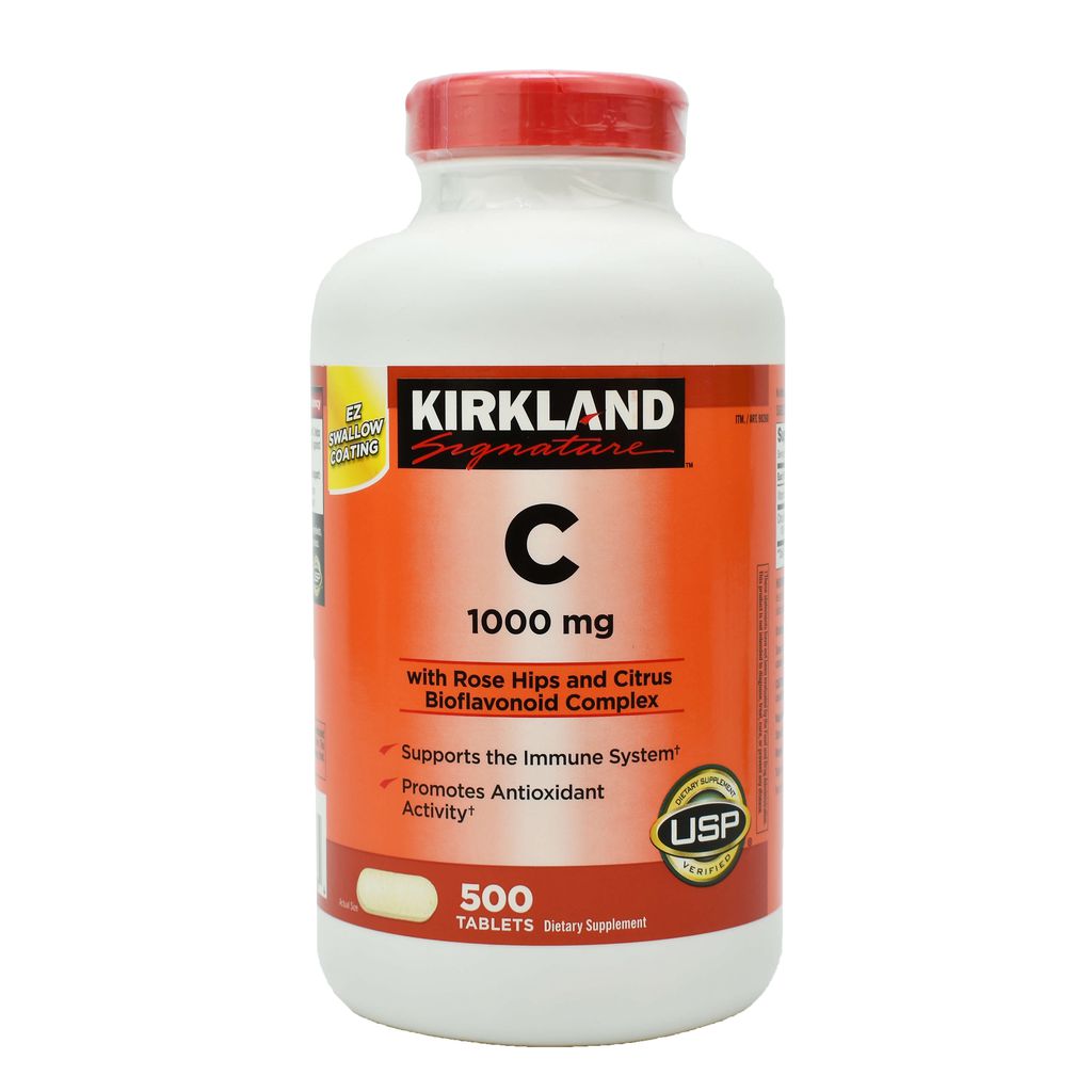[HOT mùa Covid] Viên uống Bổ sung Vitamin C 1000mg Kirkland 500 viên