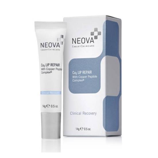 Kem dưỡng ẩm, giảm thâm, xóa nhăn và căng bóng môi NEOVA Cu3 Intensive Lip Repair