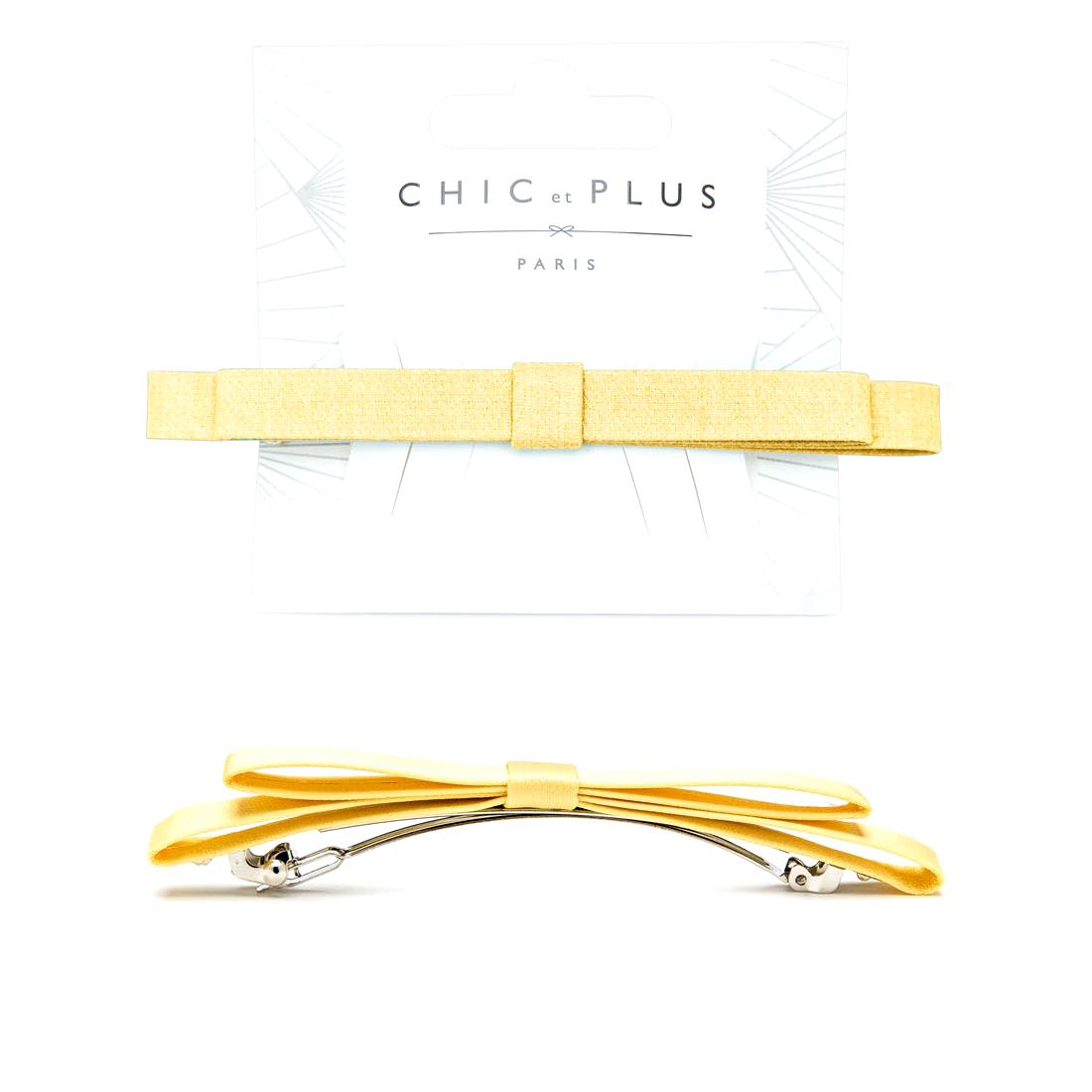 Kẹp satin nơ vàng Chic Et Plus - CEP100217- YELLOW