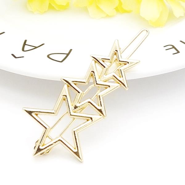 Kẹp tóc họa tiết 3 ngôi sao thời trang Lucky Star (Vàng) - KT_02